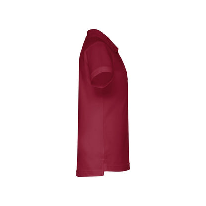 THC ADAM KIDS promotional kids' garment in burgundy (detail view) with custom logo branding