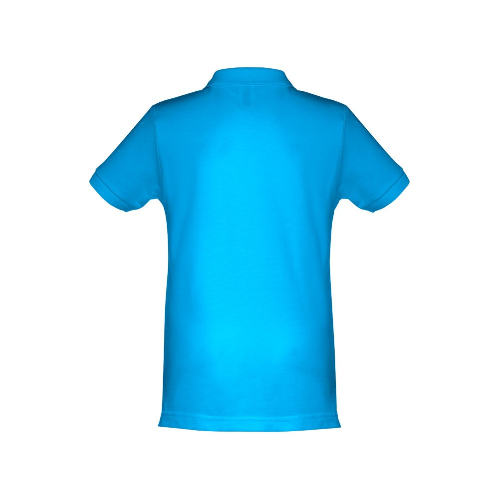 THC ADAM KIDS promotional kids' garment in acqua blue (detail view) with custom logo branding