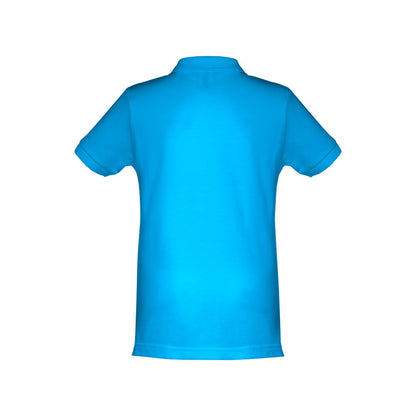 THC ADAM KIDS promotional kids' garment in acqua blue (detail view) with custom logo branding