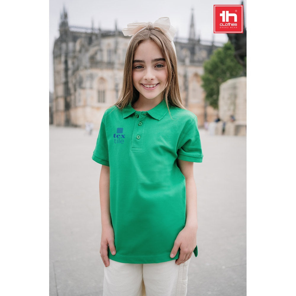 THC ADAM KIDS promotional kids' garment (complete set view) with custom logo branding