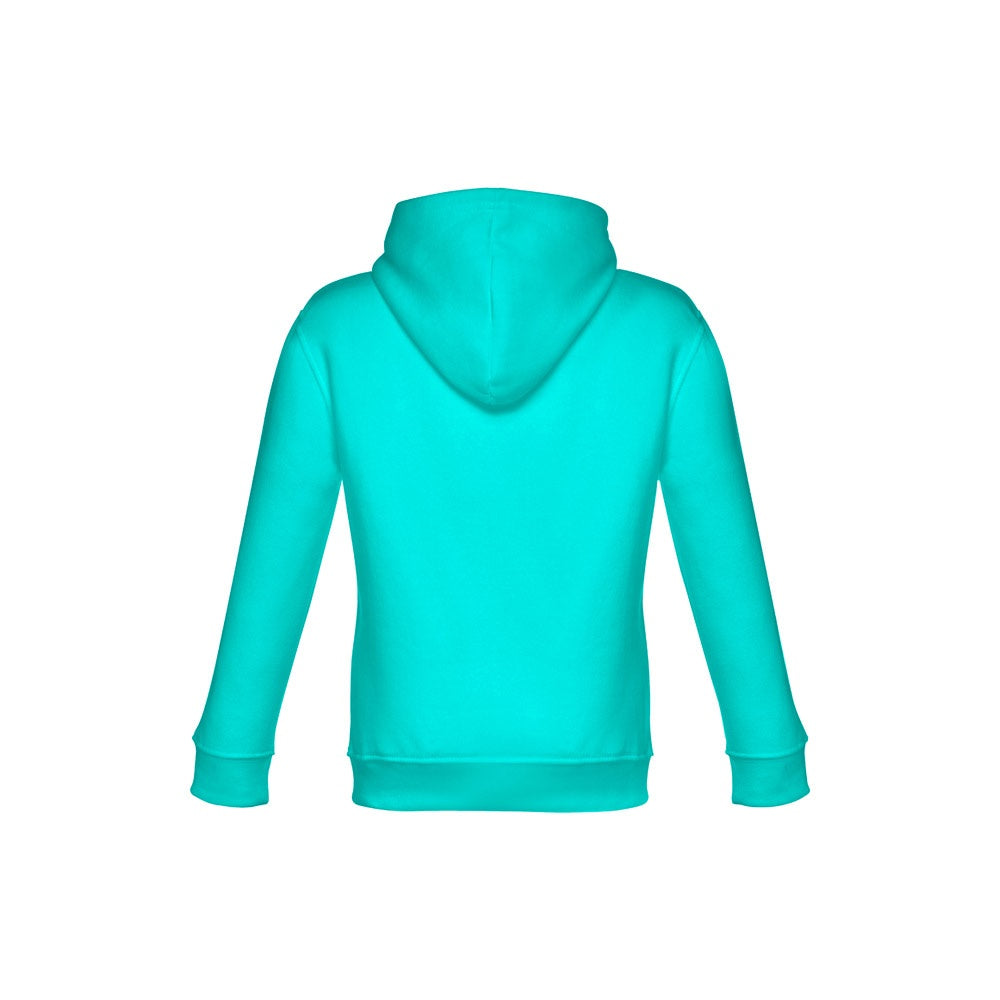 THC PHOENIX KIDS promotional kids' garment in turquoise green (detail view) with custom logo branding
