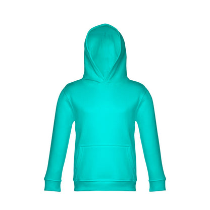 THC PHOENIX KIDS promotional kids' garment in turquoise green (detail view) with custom logo branding