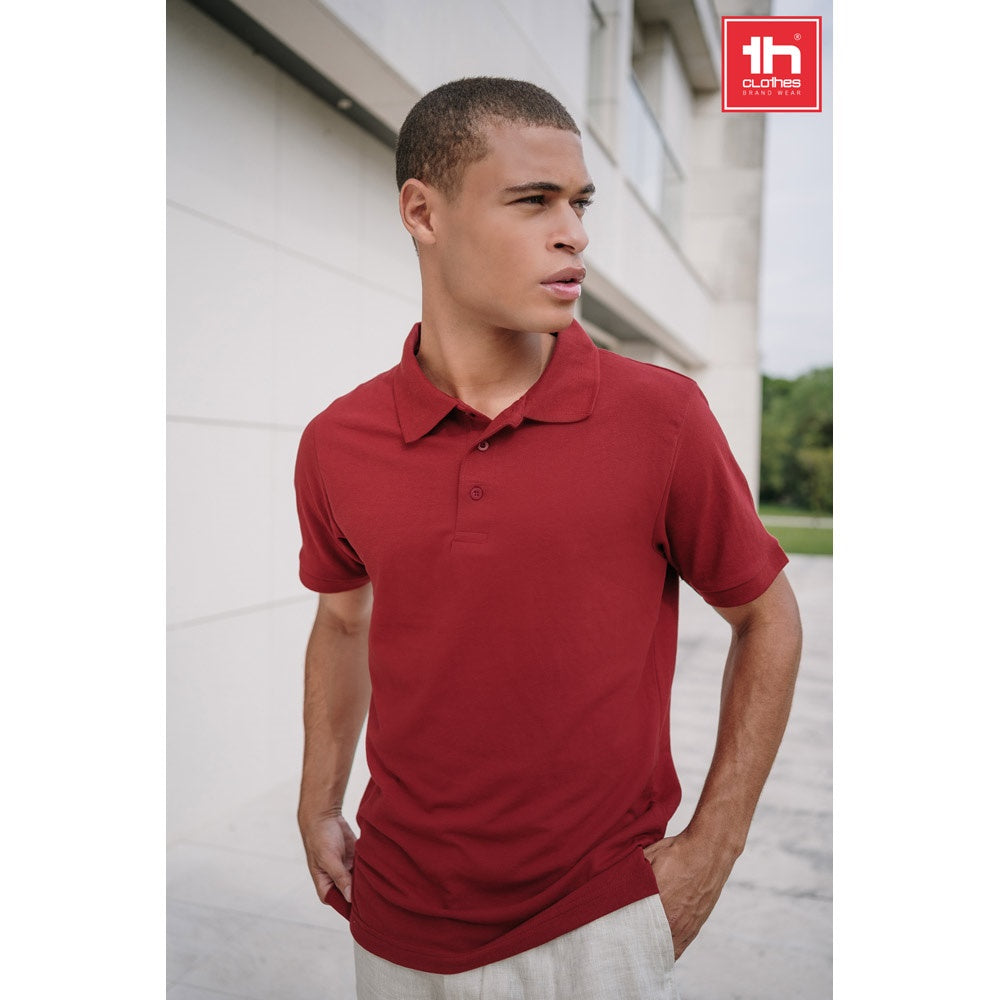 THC BERLIN promotional polo shirt (complete set view) with custom logo branding