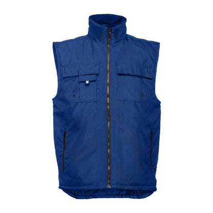 THC STOCKHOLM promotional jacket in royal blue (detail view) with custom logo branding