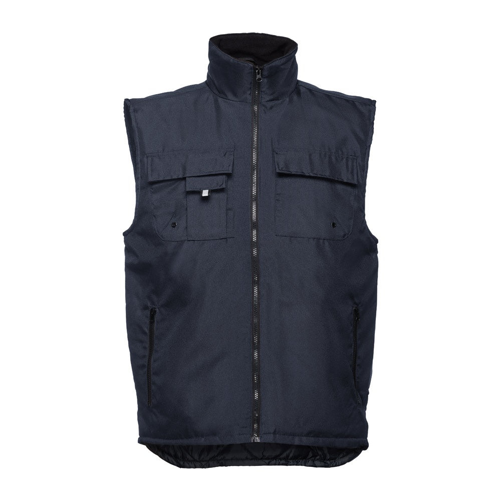 THC STOCKHOLM promotional jacket in navy blue (detail view) with custom logo branding