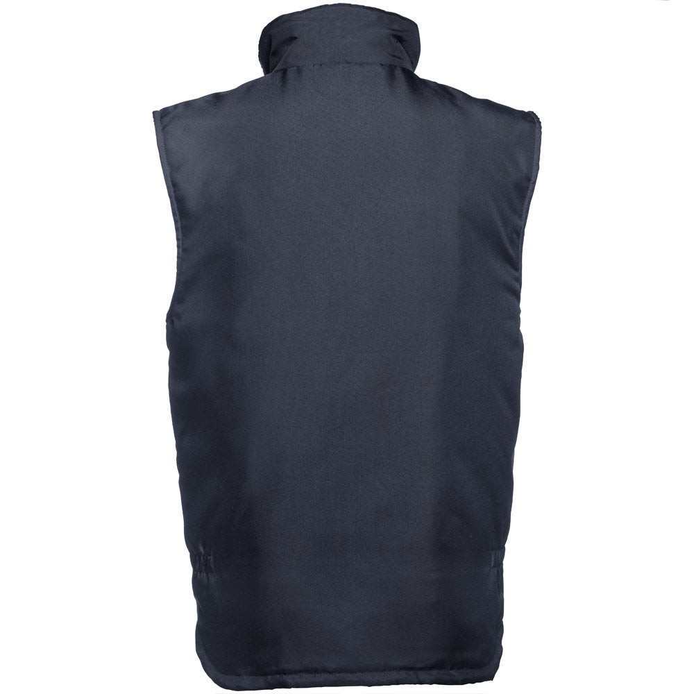 THC STOCKHOLM promotional jacket in navy blue (detail view) with custom logo branding
