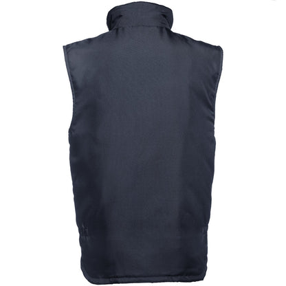 THC STOCKHOLM promotional jacket in navy blue (detail view) with custom logo branding