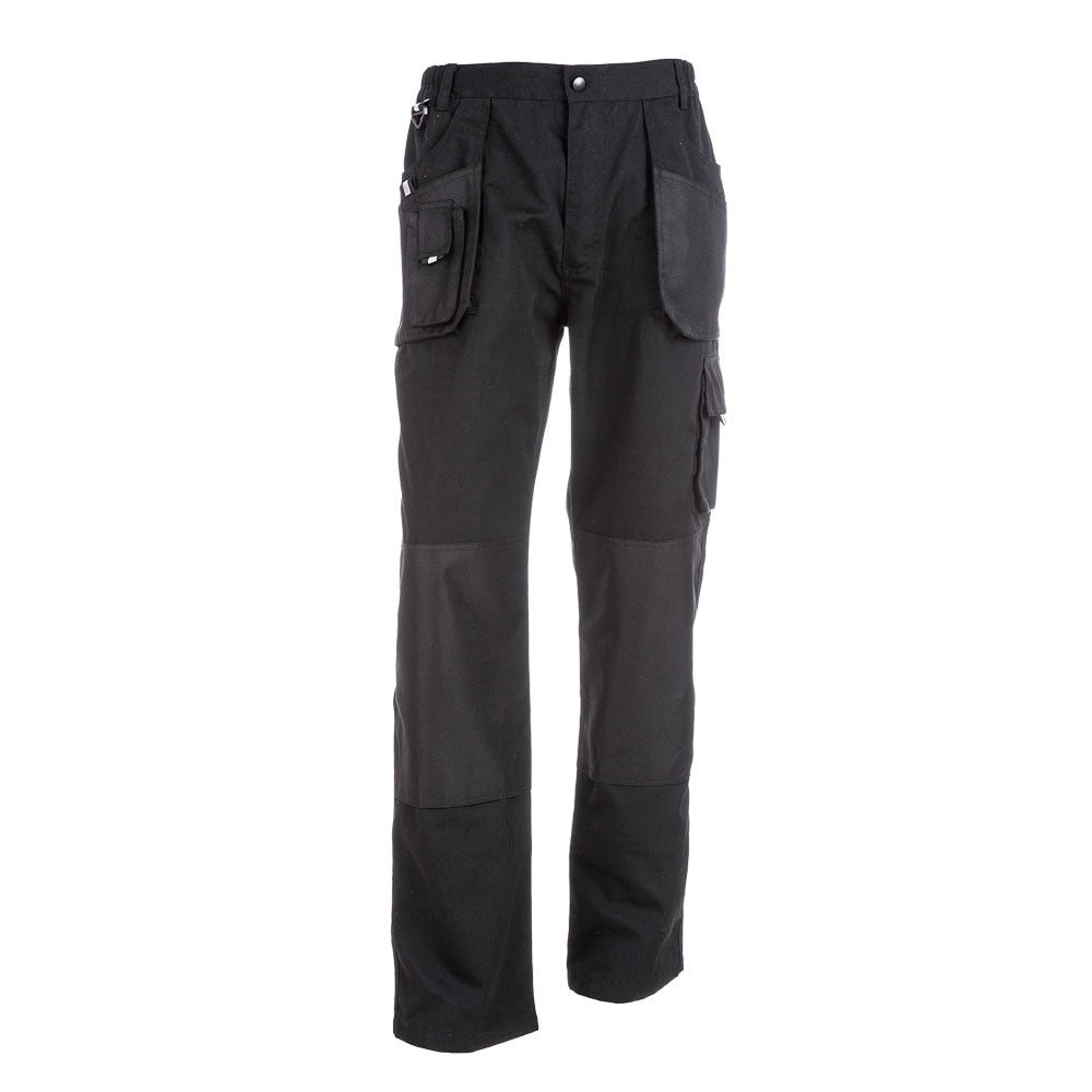 THC WARSAW promotional workwear garment in black (detail view) with custom logo branding