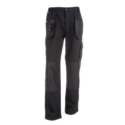 THC WARSAW promotional workwear garment in black (detail view) with custom logo branding