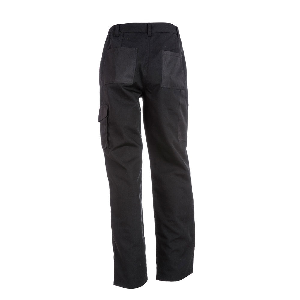 THC WARSAW promotional workwear garment in black (detail view) with custom logo branding
