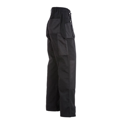 THC WARSAW promotional workwear garment in black (detail view) with custom logo branding