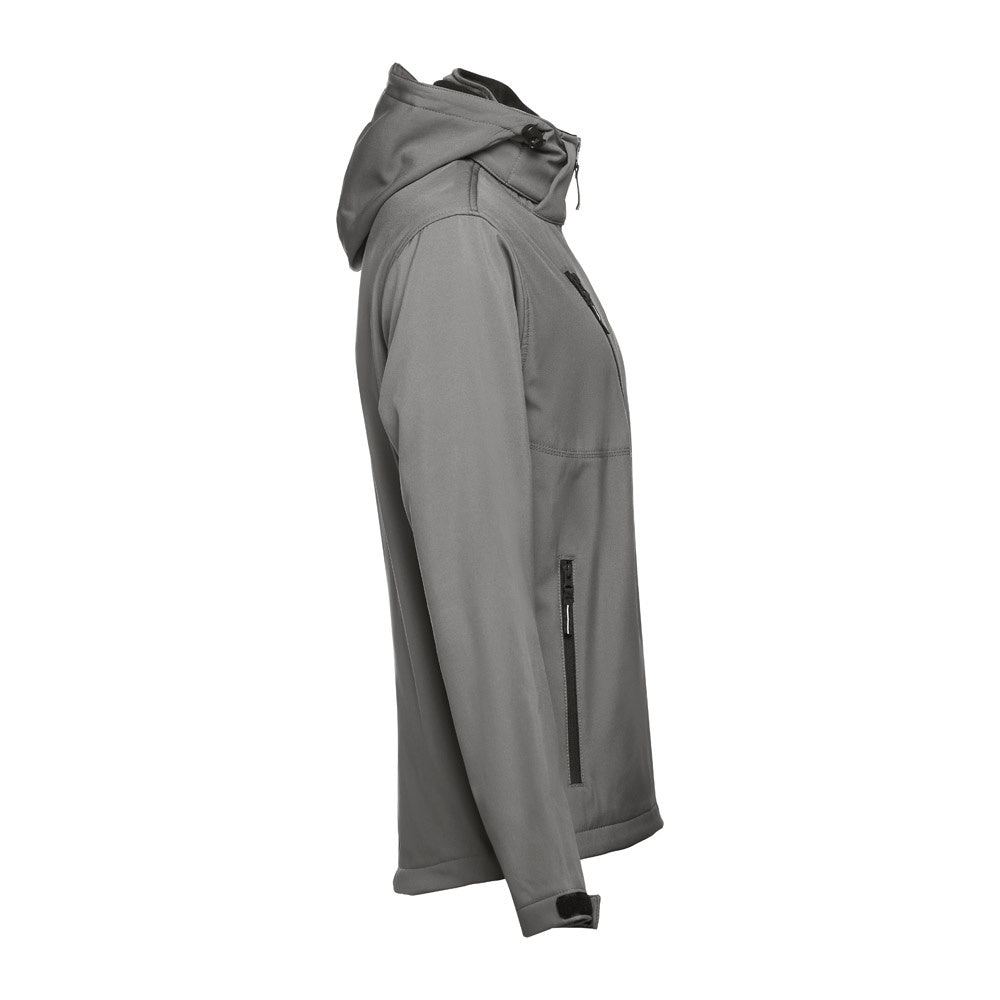THC ZAGREB promotional jacket in grey (detail view) with custom logo branding