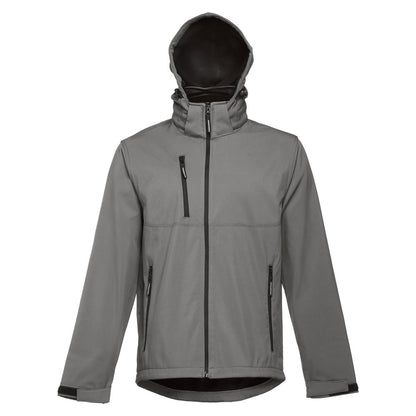 THC ZAGREB promotional jacket in grey (detail view) with custom logo branding
