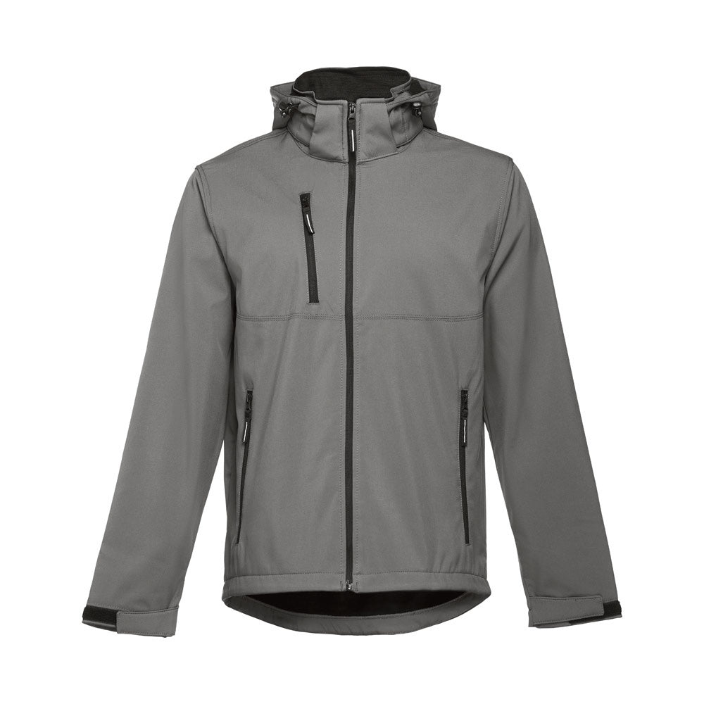 THC ZAGREB promotional jacket in grey with custom logo branding