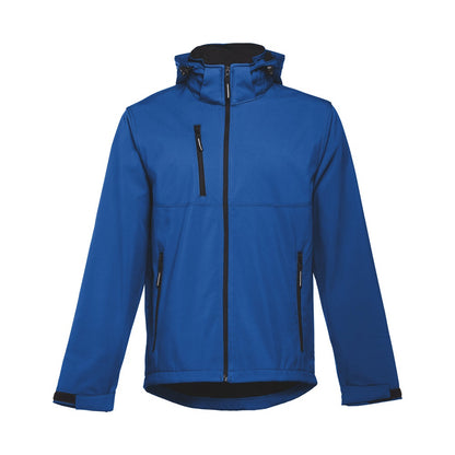 THC ZAGREB promotional jacket in royal blue with custom logo branding