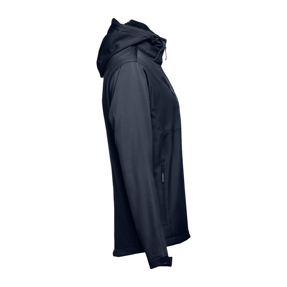 THC ZAGREB promotional jacket in navy blue (detail view) with custom logo branding