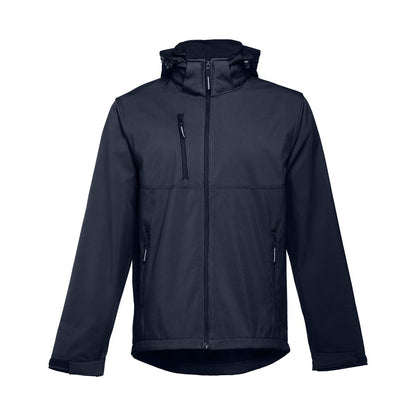 THC ZAGREB promotional jacket in navy blue with custom logo branding