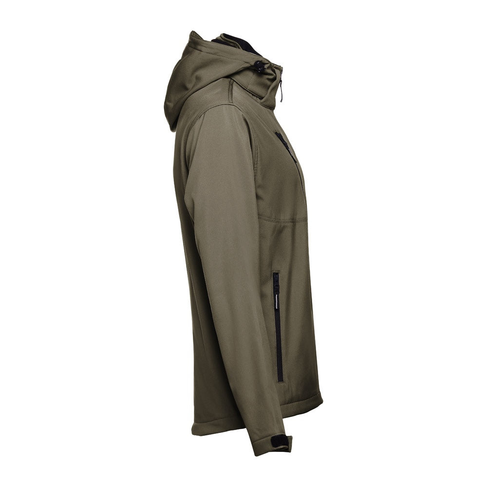 THC ZAGREB promotional jacket in army green (detail view) with custom logo branding