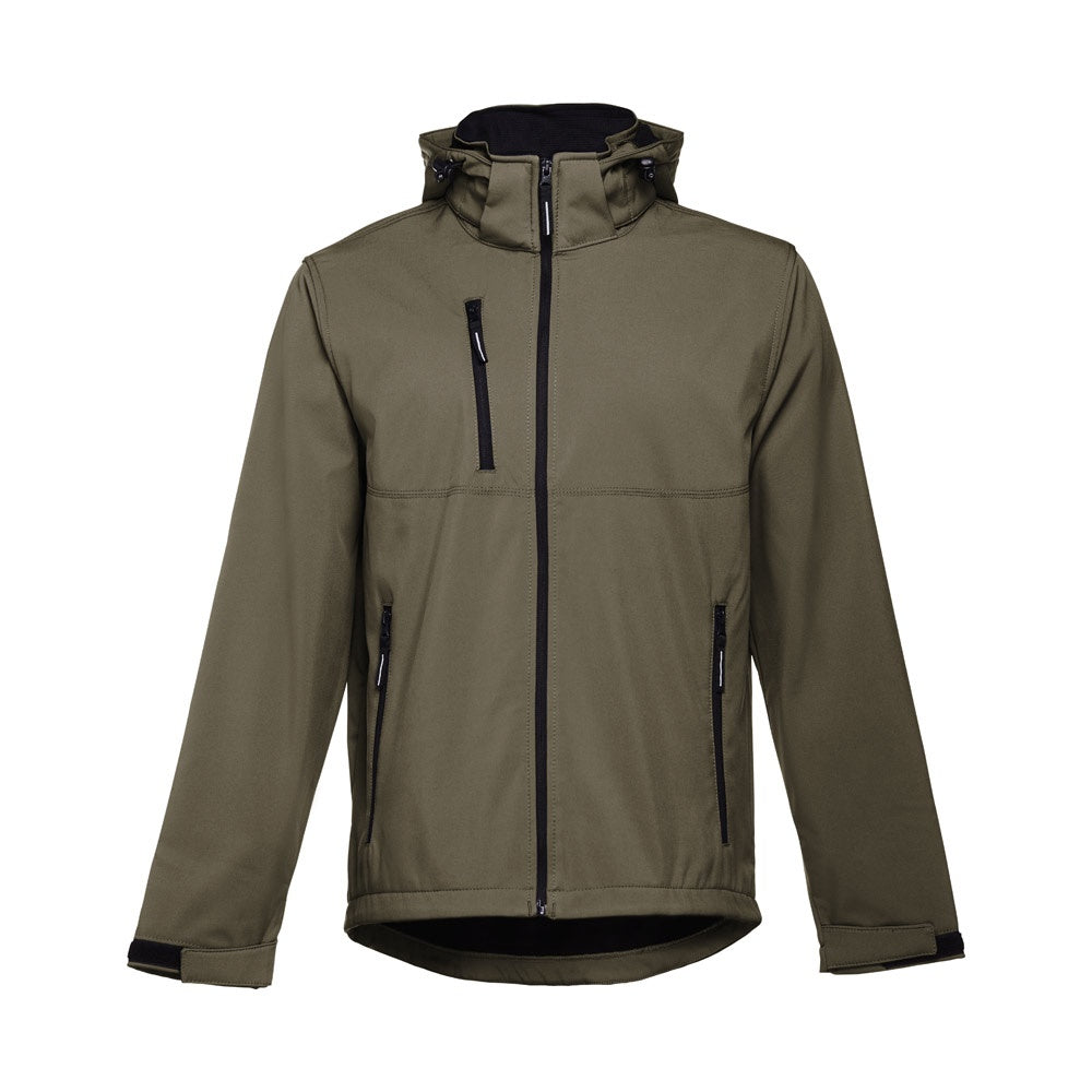 THC ZAGREB promotional jacket in army green with custom logo branding