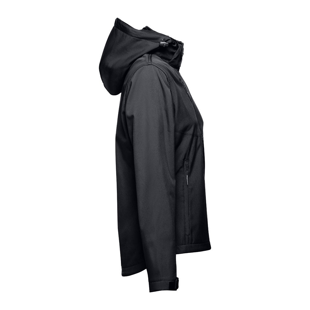 THC ZAGREB WOMEN promotional jacket in black (detail view) with custom logo branding