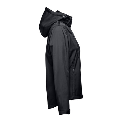 THC ZAGREB WOMEN promotional jacket in black (detail view) with custom logo branding