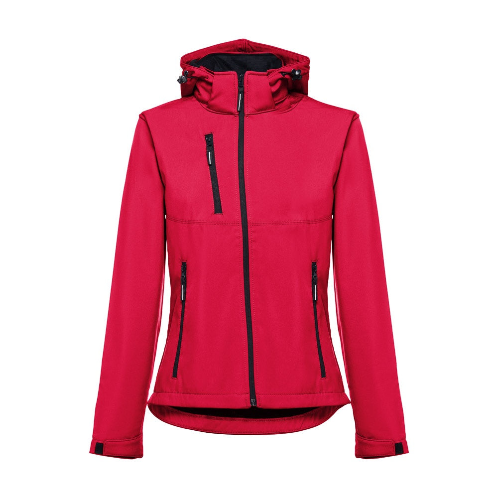 THC ZAGREB WOMEN promotional jacket in red with custom logo branding