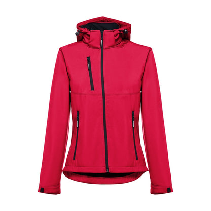 THC ZAGREB WOMEN promotional jacket in red with custom logo branding