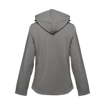 THC ZAGREB WOMEN promotional jacket in grey (detail view) with custom logo branding