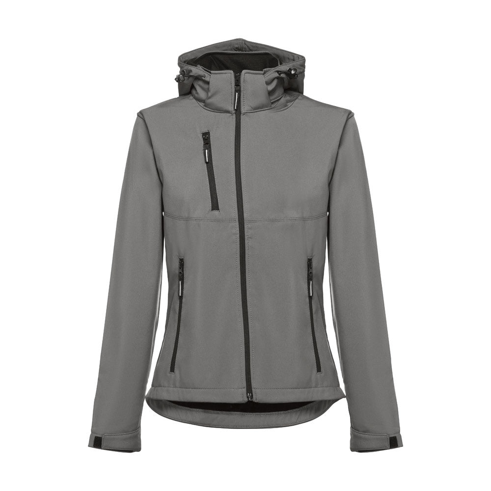 THC ZAGREB WOMEN promotional jacket in grey with custom logo branding