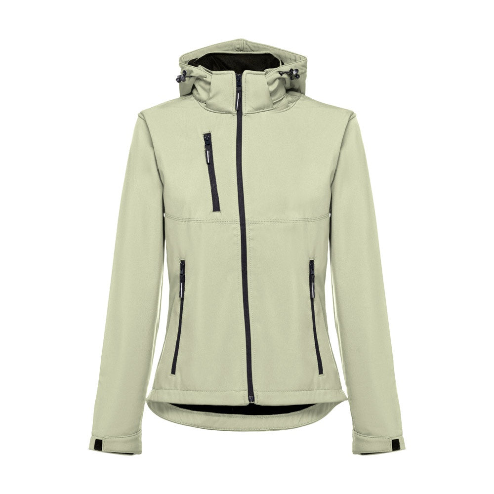 THC ZAGREB WOMEN promotional jacket in pastel green with custom logo branding
