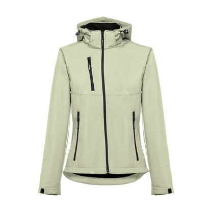 THC ZAGREB WOMEN promotional jacket in pastel green with custom logo branding
