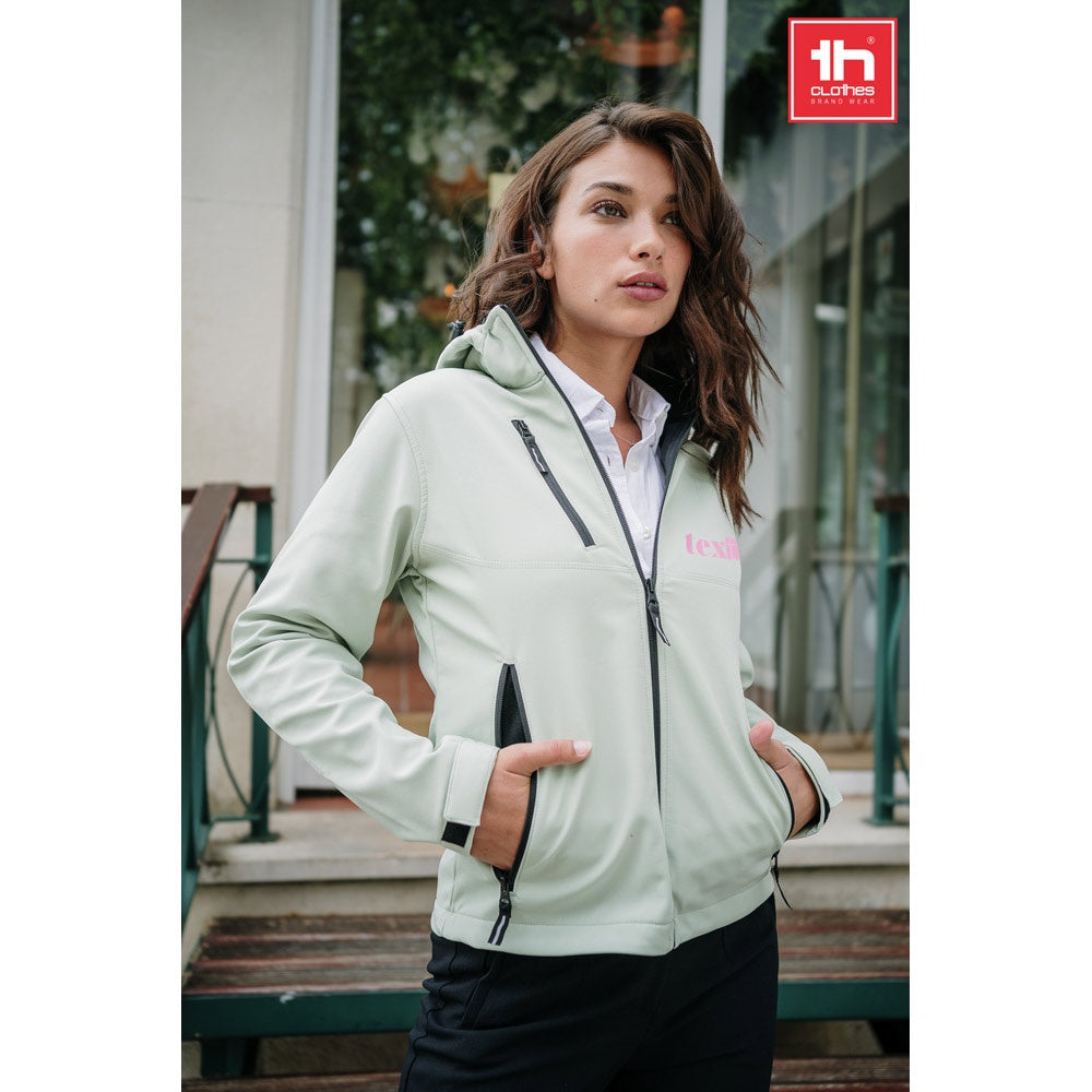 THC ZAGREB WOMEN promotional jacket (complete set view) with custom logo branding