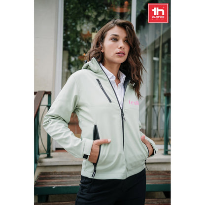 THC ZAGREB WOMEN promotional jacket (complete set view) with custom logo branding