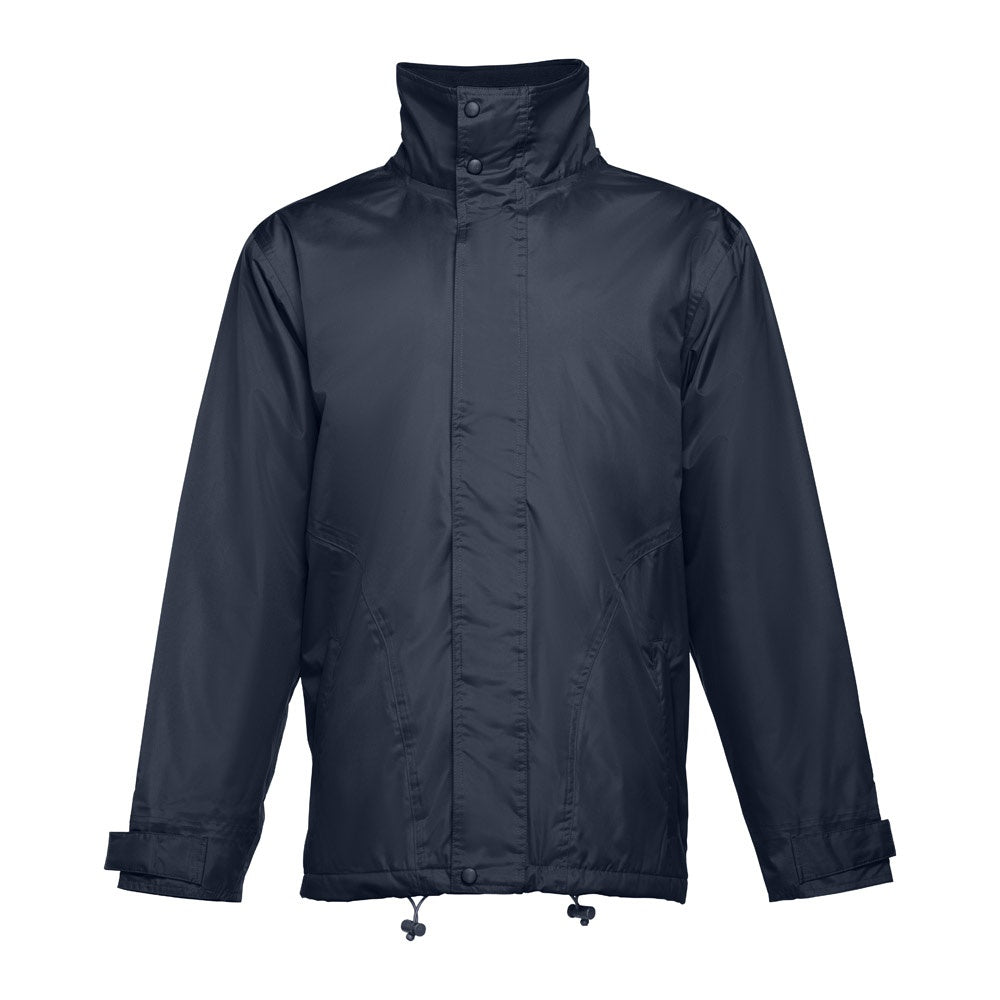 THC LIUBLIANA promotional jacket in navy blue with custom logo branding