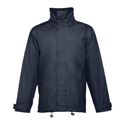 THC LIUBLIANA promotional jacket in navy blue with custom logo branding