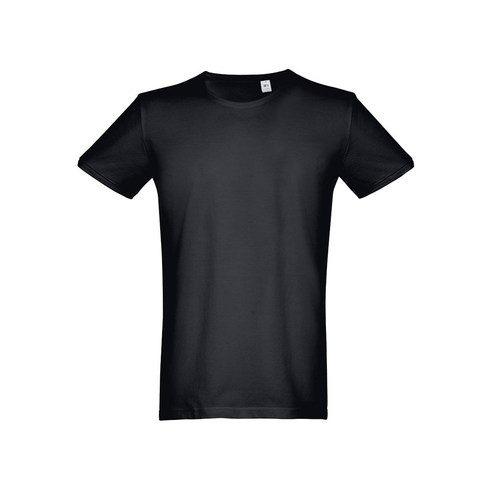 THC SAN MARINO promotional t-shirt in black with custom logo branding