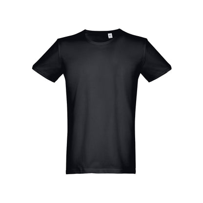 THC SAN MARINO promotional t-shirt in black with custom logo branding