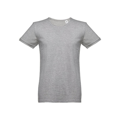 THC SAN MARINO promotional t-shirt in heather light grey with custom logo branding