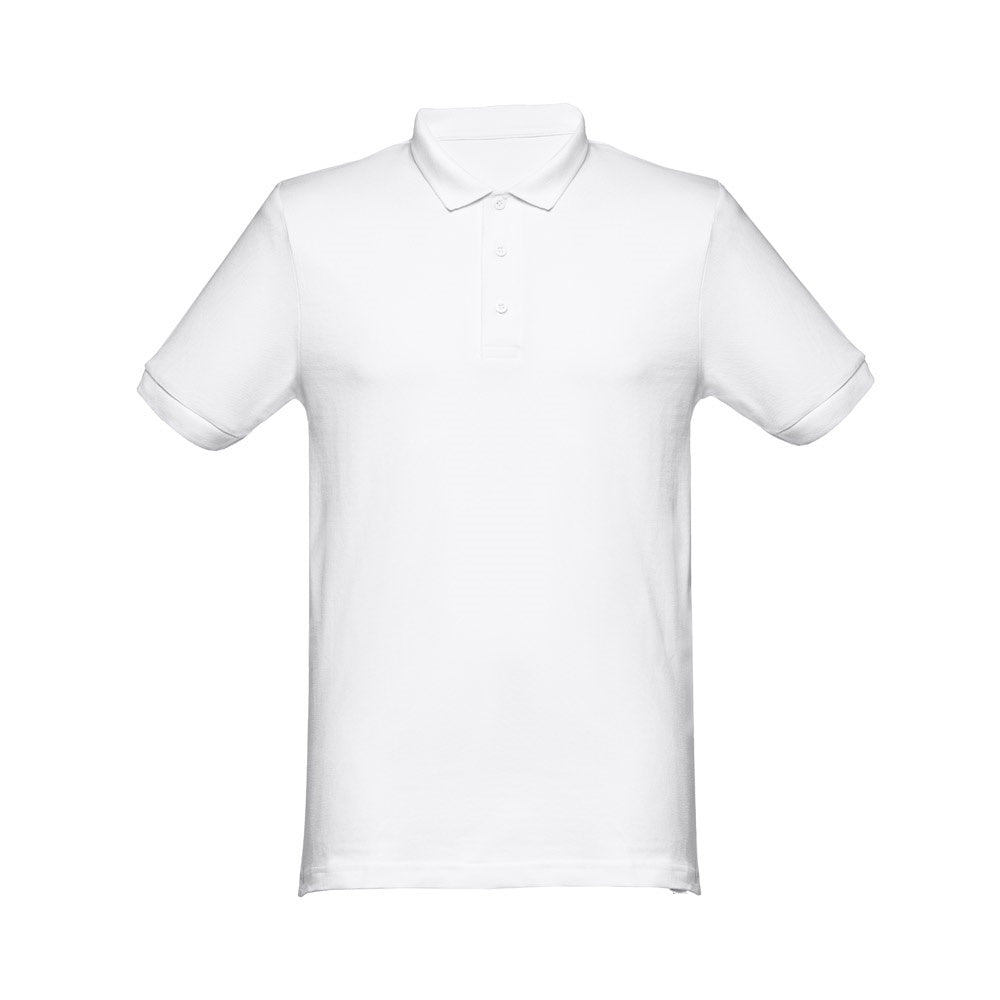 THC MONACO WH promotional polo shirt in white with custom logo branding