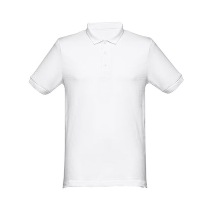 THC MONACO WH promotional polo shirt in white with custom logo branding