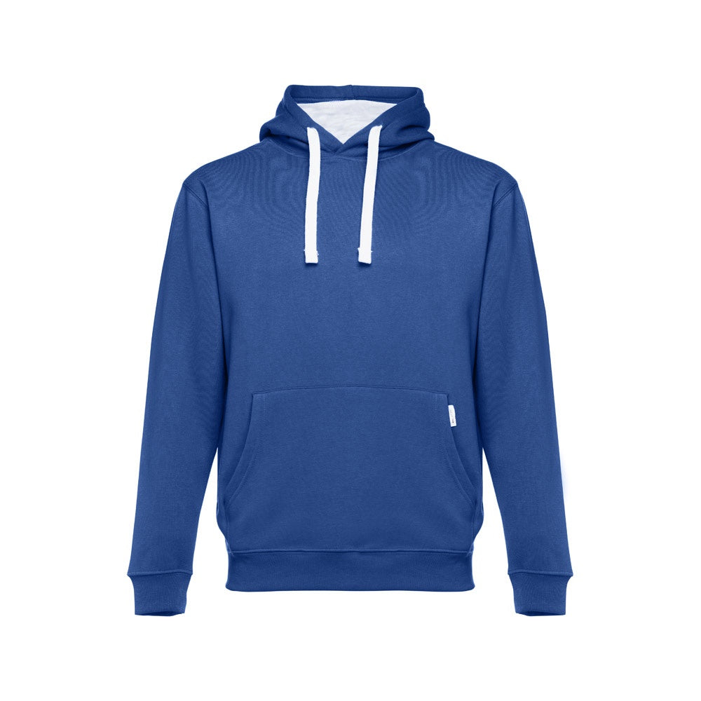 THC MOSCOW promotional sweatshirt in royal blue with custom logo branding