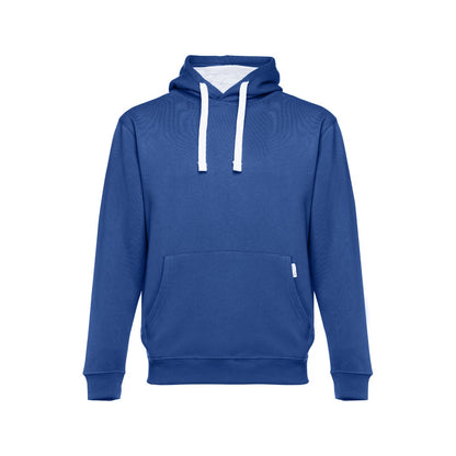 THC MOSCOW promotional sweatshirt in royal blue with custom logo branding