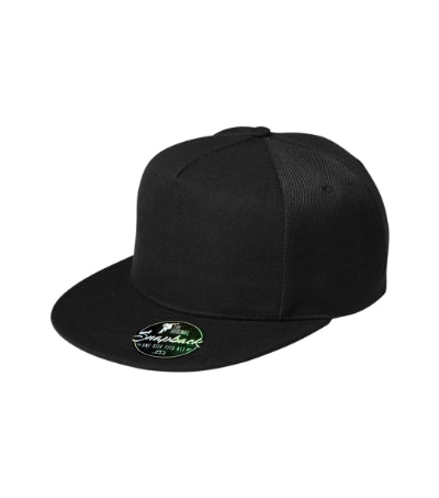 MALFINI RAP 5P Unisex cap in black - promotional clothing printed with your company logo