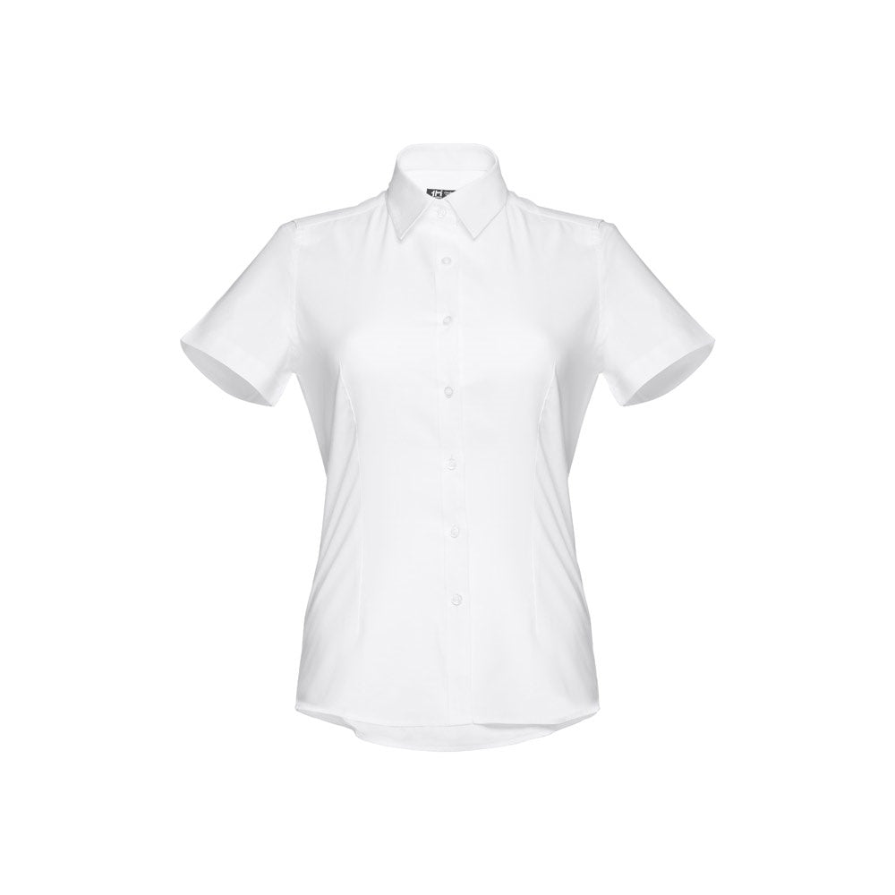 THC LONDON WOMEN WH promotional corporate shirt in white with custom logo branding