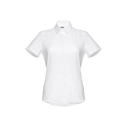 THC LONDON WOMEN WH promotional corporate shirt in white with custom logo branding