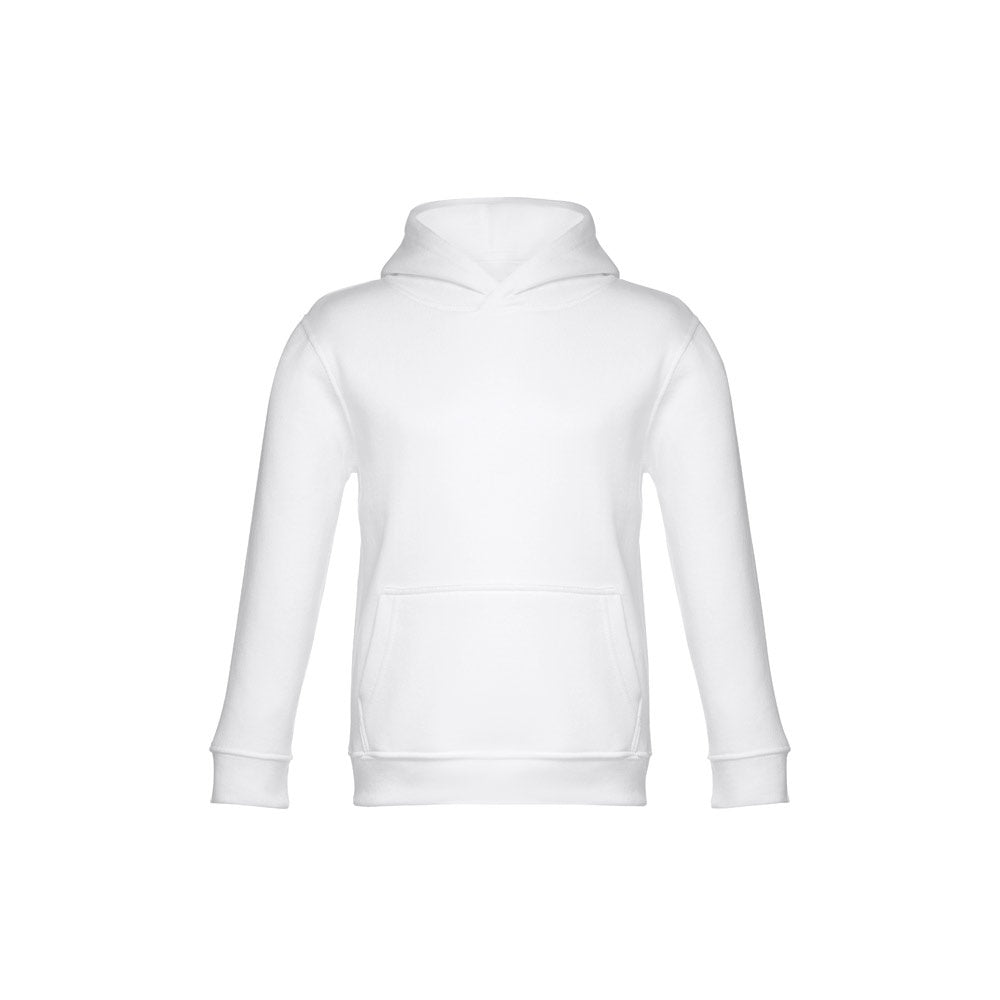 THC PHOENIX KIDS WH promotional kids' garment in white (detail view) with custom logo branding