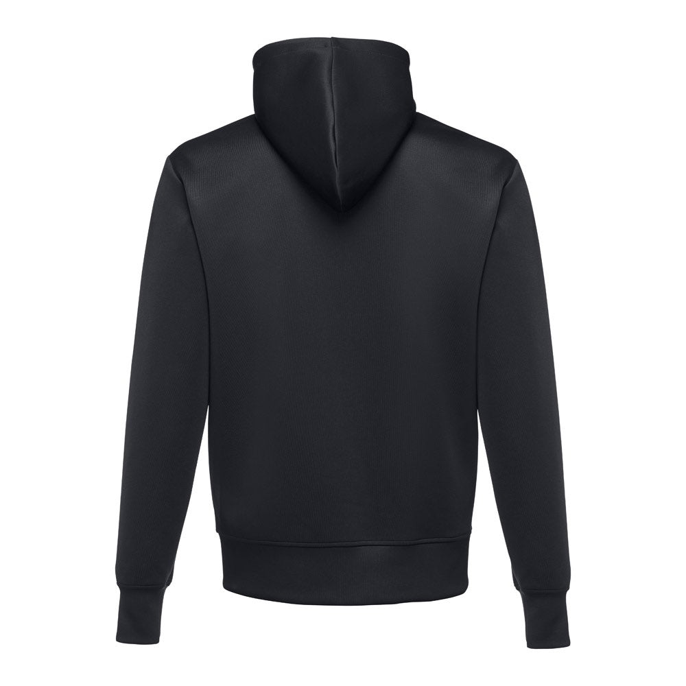 THC SKOPJE promotional jacket in black (detail view) with custom logo branding