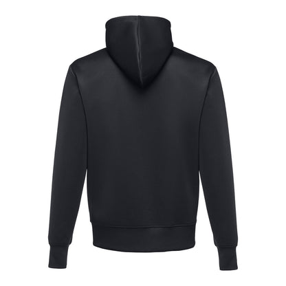 THC SKOPJE promotional jacket in black (detail view) with custom logo branding