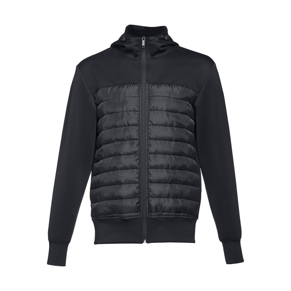 THC SKOPJE promotional jacket in black with custom logo branding
