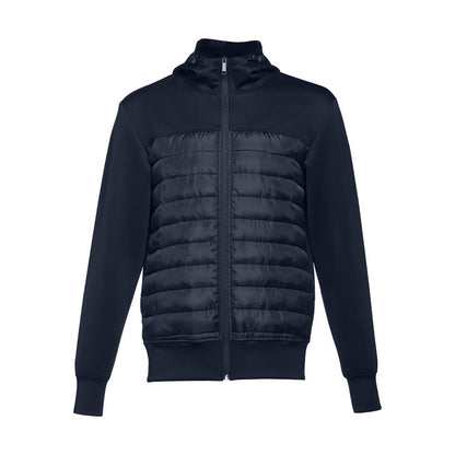 THC SKOPJE promotional jacket in navy blue with custom logo branding